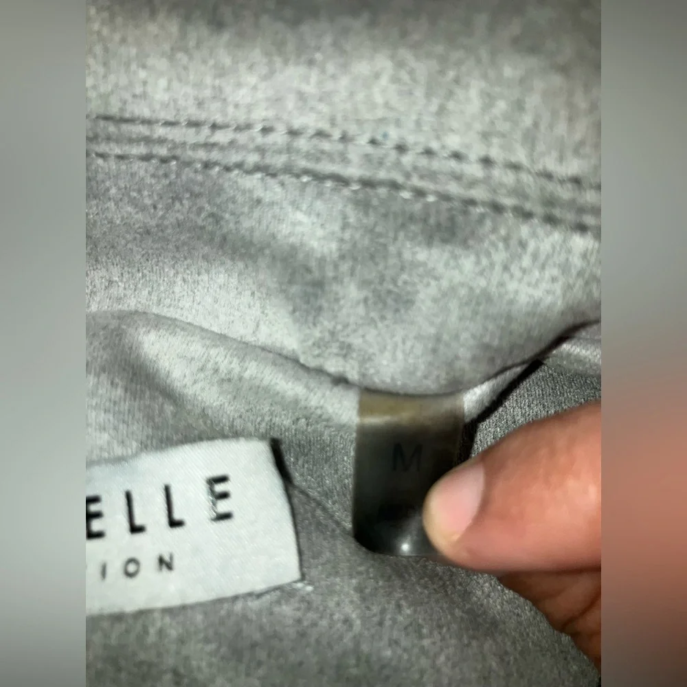 Gray Burned Leather Moto Jacket